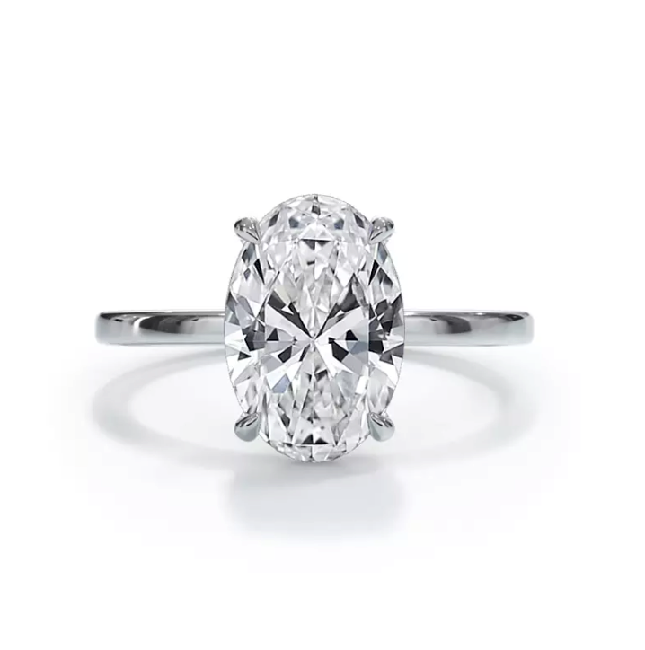 Gardenia- 3 Carat Oval Diamond Solitaire