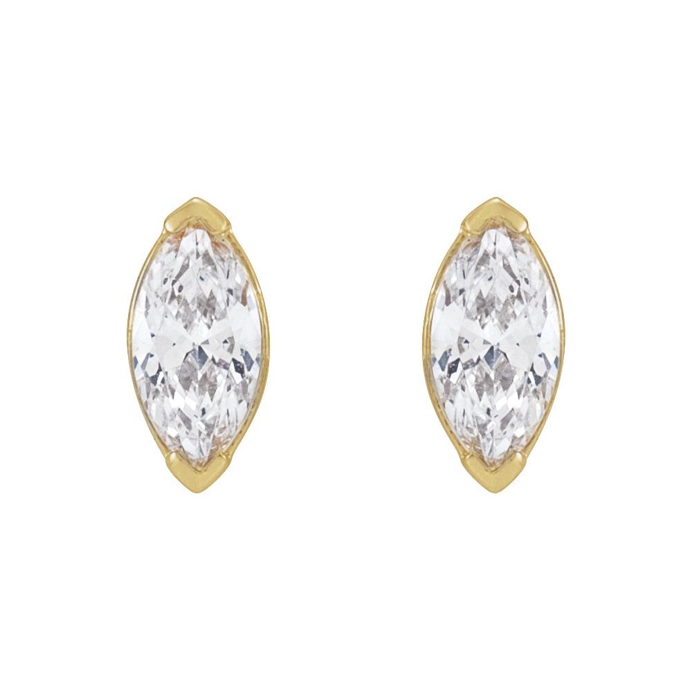 Marquise Diamond Studs (Lab)