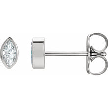 Load image into Gallery viewer, Marquise Diamond Bezel Studs (Natural)
