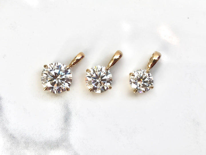 Classic Diamond Drop Pendant Necklace