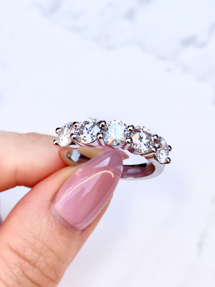 Large Half Eternity Diamond Band