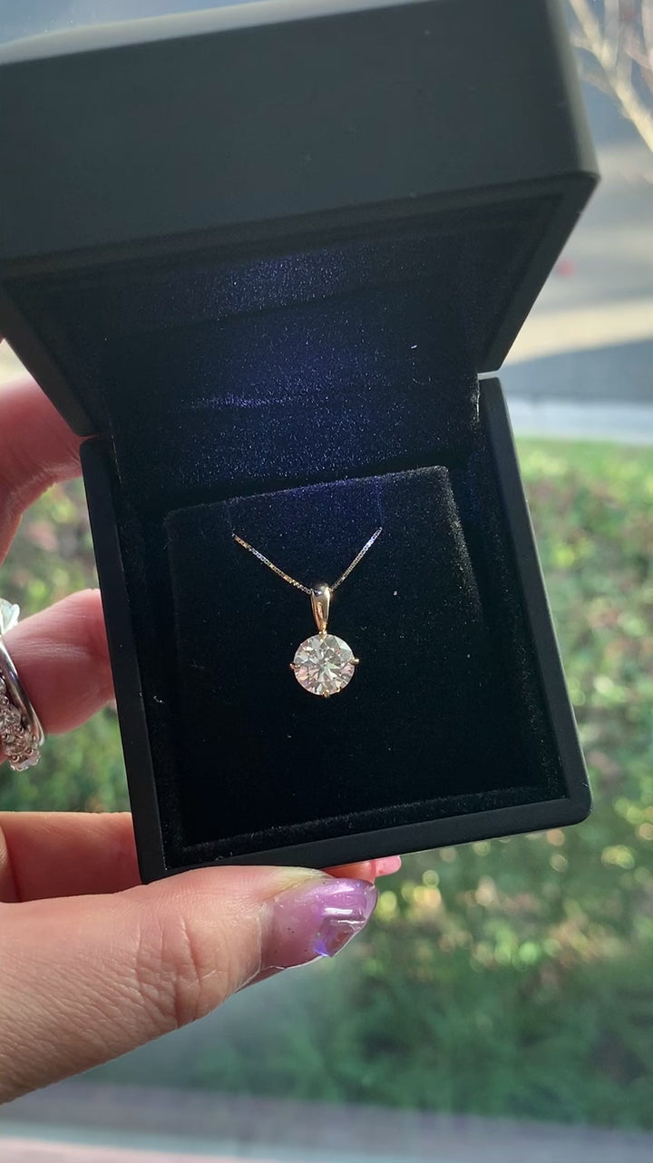 Classic Diamond Drop Pendant Necklace