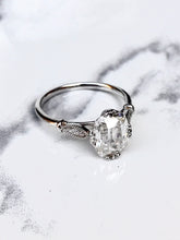 Load image into Gallery viewer, The Viktoria: 7x9 mm Antique Cushion Cut, White Gold
