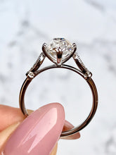 Load image into Gallery viewer, The Viktoria: 7x9 mm Antique Cushion Cut, White Gold
