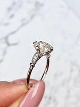 Load image into Gallery viewer, The Viktoria: 7x9 mm Antique Cushion Cut, White Gold
